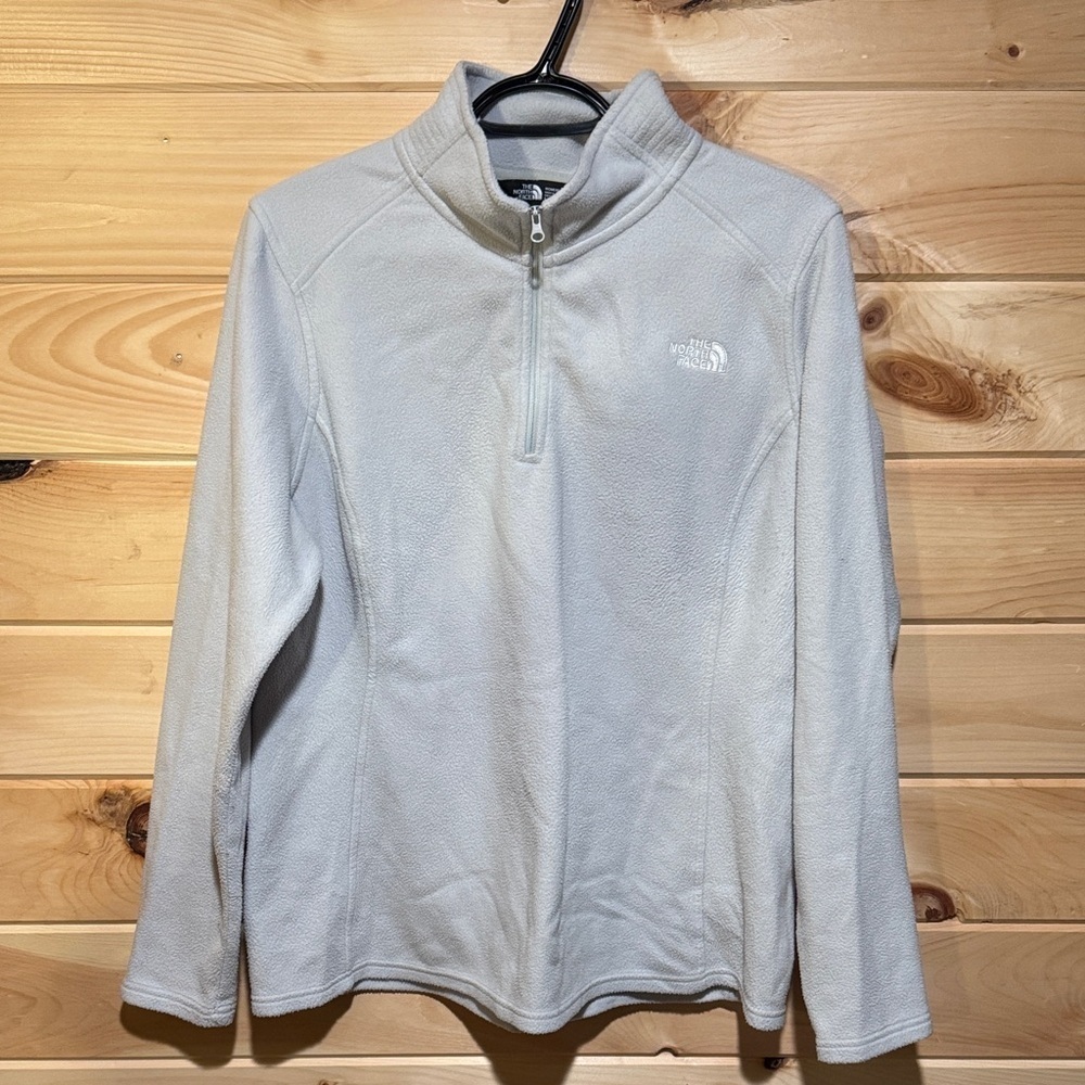 The North Face Gray Fleece Quarter Zip Large